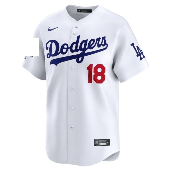 Yoshinobu Yamamoto 18 Los Angeles Dodgers 2024 World Series Champions Home Limited Player White Men Jersey - Image 2