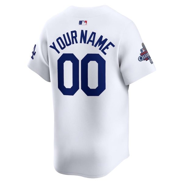 Los Angeles Dodgers 2024 World Series Champions Home Custom Limited White Men Jersey - Image 3