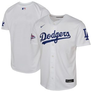 Los Angeles Dodgers 2024 World Series Champions Home Limited White YOUTH Jersey