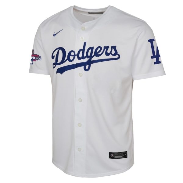 Los Angeles Dodgers 2024 World Series Champions Home Limited White YOUTH Jersey - Image 2