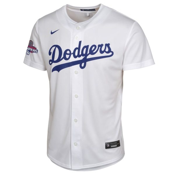 Freddie Freeman 5 Los Angeles Dodgers 2024 World Series Champions Home Game Player White YOUTH Jersey - Image 2