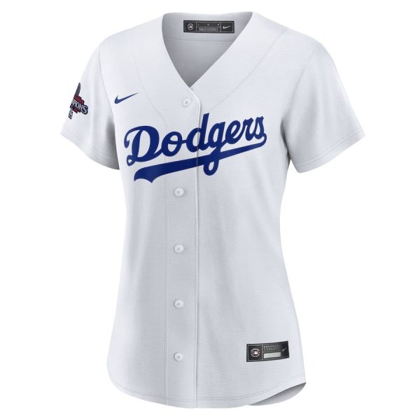 Mookie Betts 50 Los Angeles Dodgers Women's 2024 World Series Champions White Home Player Jersey - Image 2