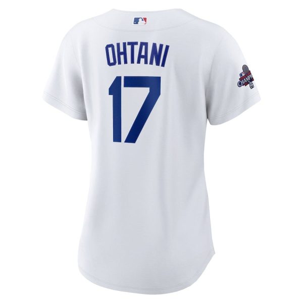 Shohei Ohtani 17 Los Angeles Dodgers Women's 2024 World Series Champions Home Player Jersey - White - Image 3