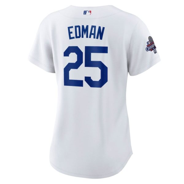 Tommy Edman 25 Los Angeles Dodgers Women's 2024 World Series Champions Home Player Jersey Sale - Image 3