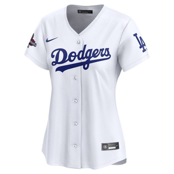 Los Angeles Dodgers Women's 2024 World Series Champions Home White Limited Jersey - Image 2