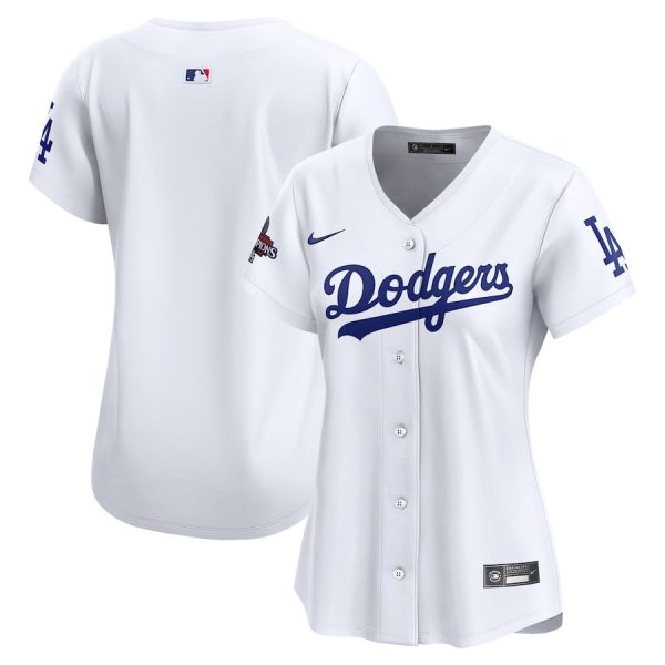 Los Angeles Dodgers Women's 2024 World Series Champions Home White Limited Jersey