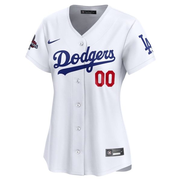 Los Angeles Dodgers Women's 2024 World Series Champions Home White Custom Limited Jersey - Image 2