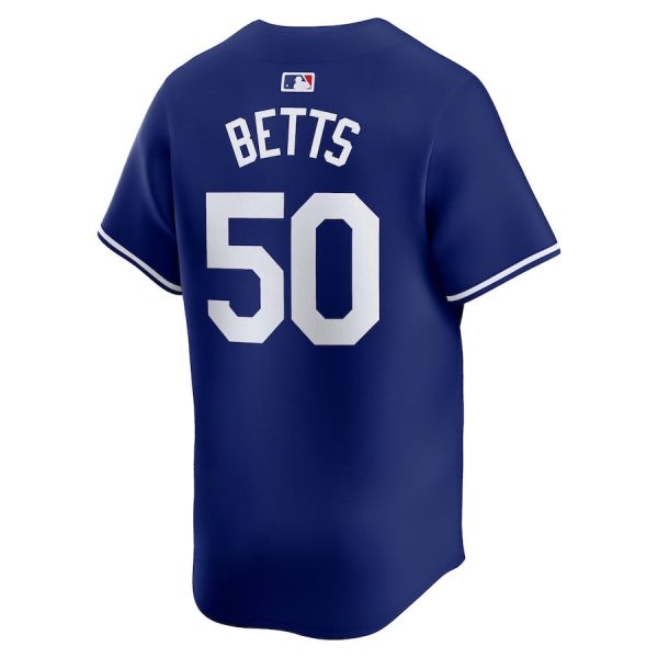 Mookie Betts 50 Los Angeles Dodgers 2024 World Series Home Limited Player Royal Men Jersey - Image 3