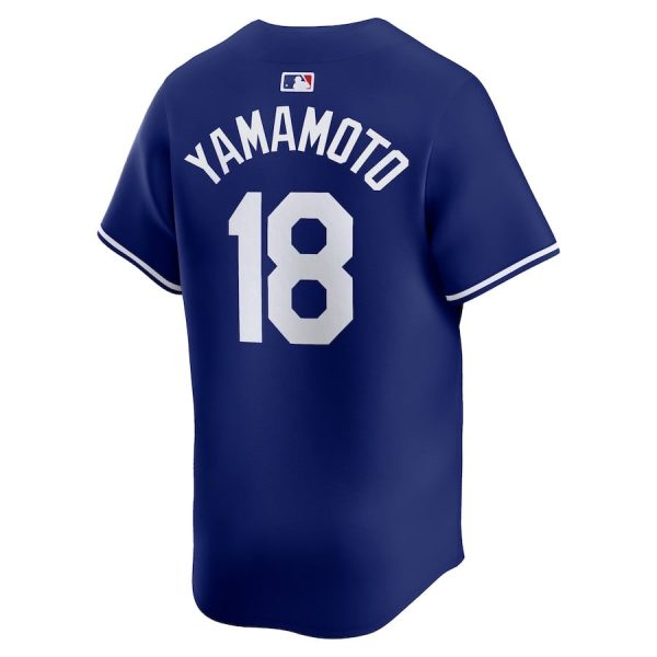 Yoshinobu Yamamoto 18 Los Angeles Dodgers 2024 World Series Home Limited Player Royal Men Jersey - Image 3