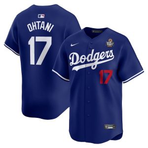 Shohei Ohtani 17 Los Angeles Dodgers 2024 World Series Home Limited Player Royal Men Jersey