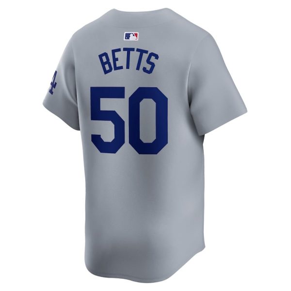 Mookie Betts 50 Los Angeles Dodgers 2024 World Series Alternate Limited Player Gray Men Jersey - Image 3