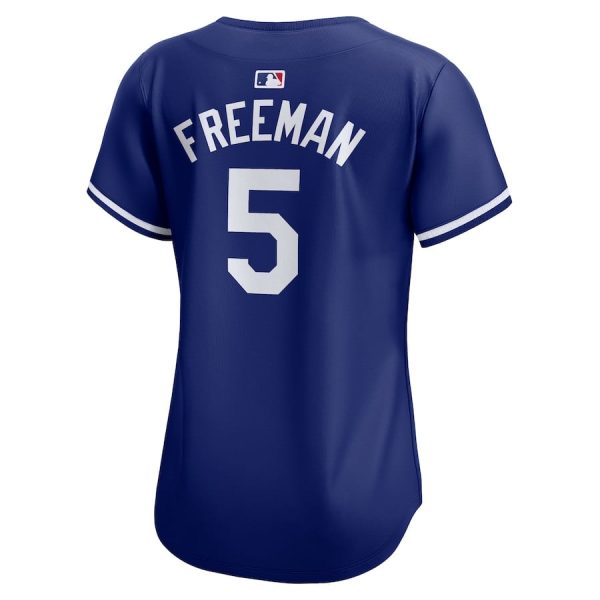 Freddie Freeman 5 Los Angeles Dodgers Women's 2024 World Series Alternate Royal Limited Jersey - Image 3