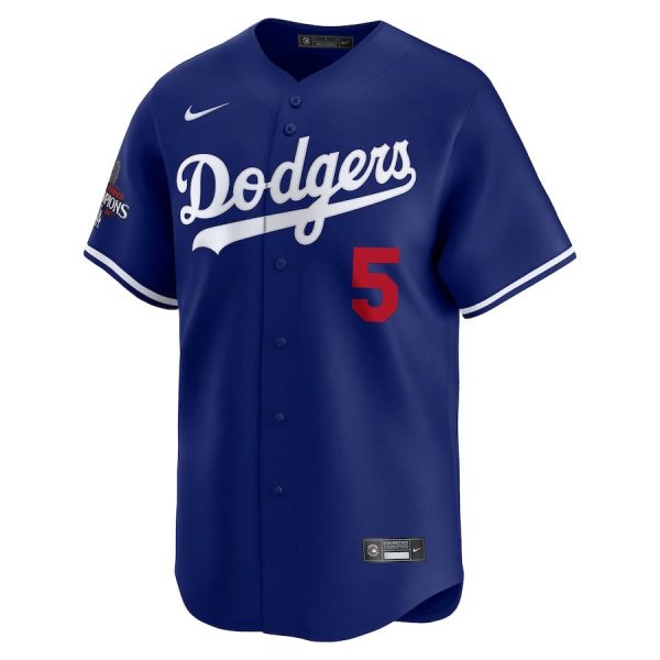 Freddie Freeman 5 Los Angeles Dodgers 2024 World Series Champions Alternate Limited Player Royal Men Jersey - Image 2