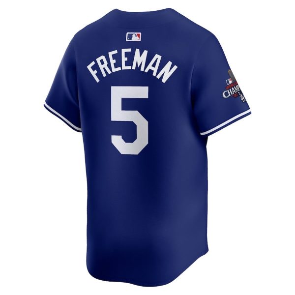 Freddie Freeman 5 Los Angeles Dodgers 2024 World Series Champions Alternate Limited Player Royal Men Jersey - Image 3