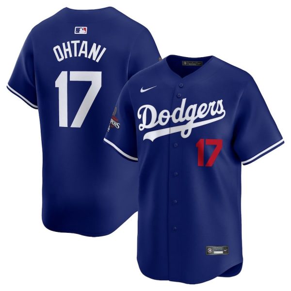 Shohei Ohtani 17 Los Angeles Dodgers 2024 World Series Champions Alternate Limited Player Royal Men Jersey