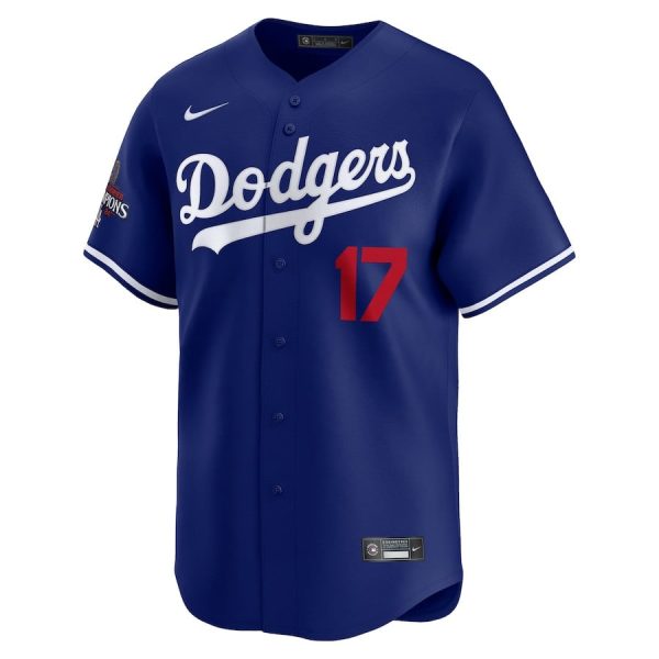 Shohei Ohtani 17 Los Angeles Dodgers 2024 World Series Champions Alternate Limited Player Royal Men Jersey - Image 2