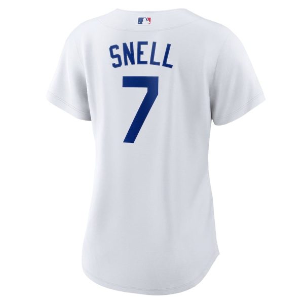 Blake Snell 7 Los Angeles Dodgers Home Player White Women Jersey - Image 3