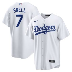 Blake Snell 7 Los Angeles Dodgers Home Player White Men Jersey