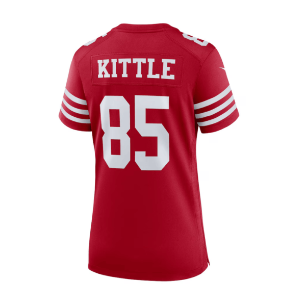 George Kittle 85 San Francisco 49ers 2025 Pro Bowl Patch Women Game Jersey - Scarlet - Image 2