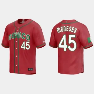 New Mexico Baseball World Baseball Classic Jersey Red Joey Meneses 45