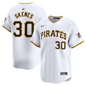 Men Jersey Paul Skenes 30 Pittsburgh Pirates Home Limited White