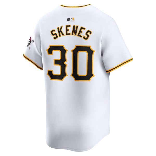 Men Jersey Paul Skenes 30 Pittsburgh Pirates Home Limited White-2