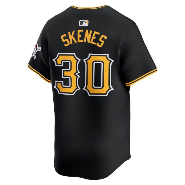 MLB Men Jersey Paul Skenes 30 Pittsburgh Pirates Alternate Limited Black - Image 3