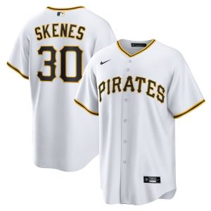 MLB Men Jersey Paul Skenes 30 Pittsburgh Pirates Home White