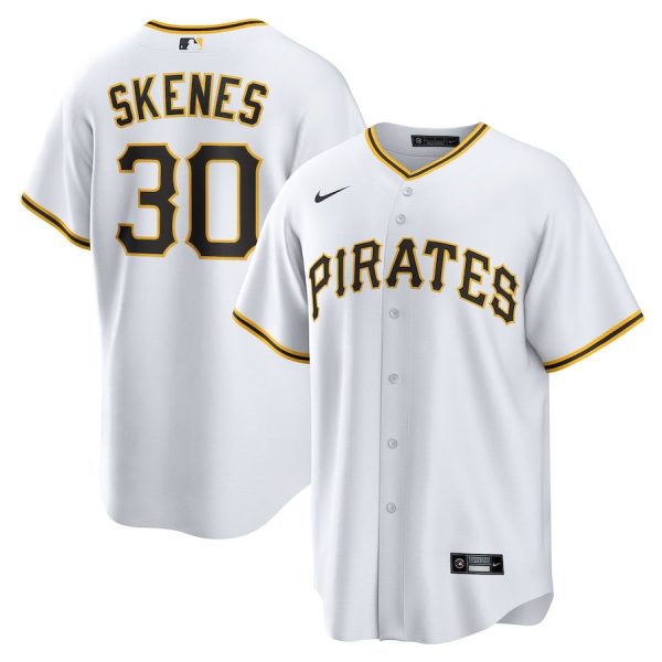 MLB Men Jersey Paul Skenes 30 Pittsburgh Pirates Home White