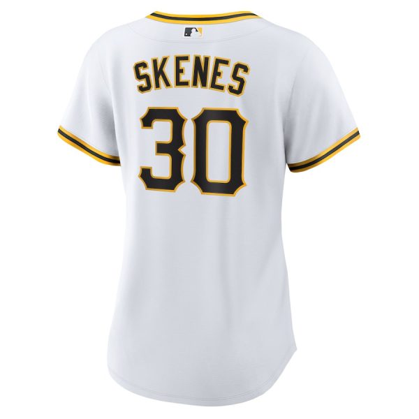 Women Jersey Paul Skenes 30 Pittsburgh Pirates Home White - Image 3