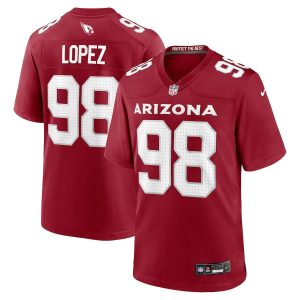 Roy Lopez 98 Arizona Cardinals Team Game Men Jersey Cheap- Cardinal