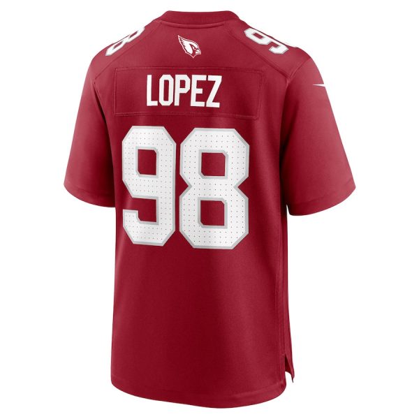 Roy Lopez 98 Arizona Cardinals Team Game Men Jersey Cheap- Cardinal - Image 3