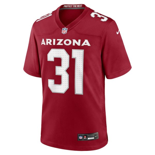 Emari Demercado 31 Arizona Cardinals Team Game Men Jersey Cheap- Cardinal - Image 2