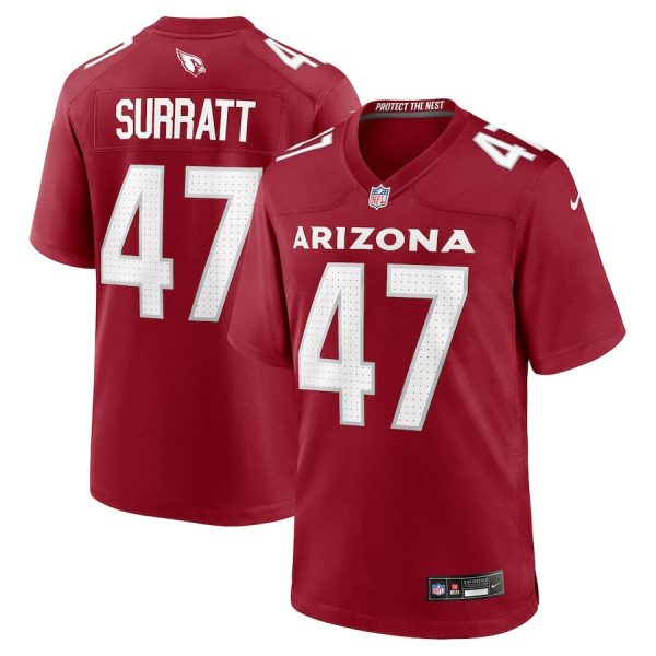 Sage Surratt 47 Arizona Cardinals Team Game Men Jersey Cheap- Cardinal