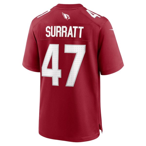 Sage Surratt 47 Arizona Cardinals Team Game Men Jersey Cheap- Cardinal - Image 3