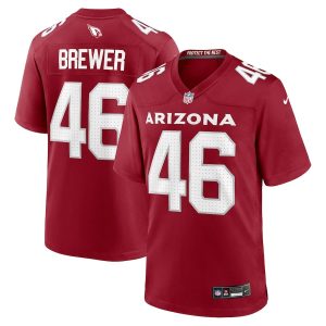 Aaron Brewer 46 Arizona Cardinals Team Game Men Jersey For Sale- Cardinal