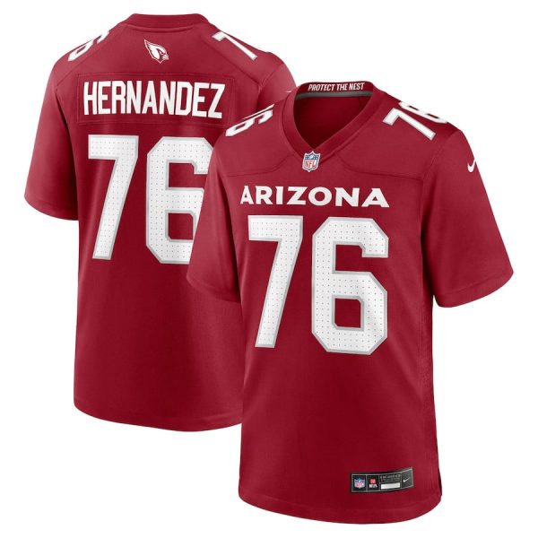 Will Hernandez 76 Arizona Cardinals Team Game Men Jersey For Sale- Cardinal