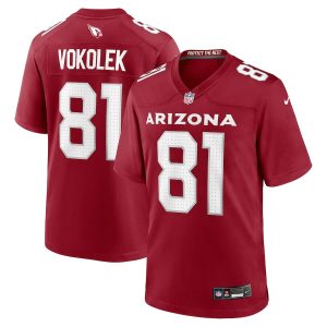 Travis Vokolek 81 Arizona Cardinals Team Game Men Jersey Cheap- Cardinal