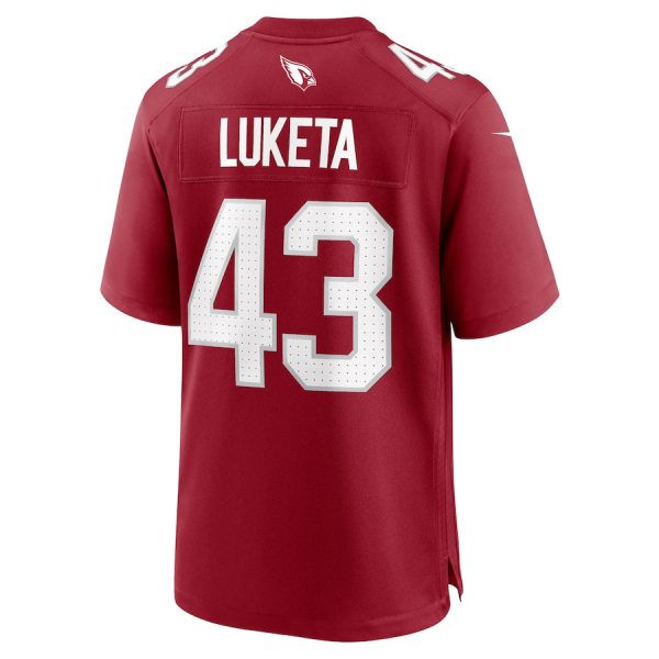 Jesse Luketa 43 Arizona Cardinals Team Game Men Jersey Cheap- Cardinal - Image 3