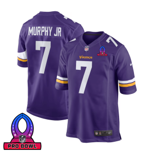 Byron Murphy Jr. 7 Baltimore Ravens 2025 Pro Bowl Patch Game Men Jersey - Purple