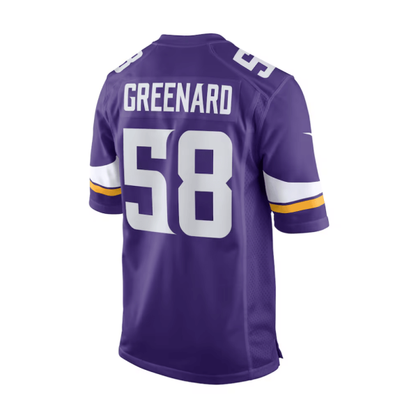 Jonathan Greenard 58 Baltimore Ravens 2025 Pro Bowl Patch Game Men Jersey - Purple - Image 3