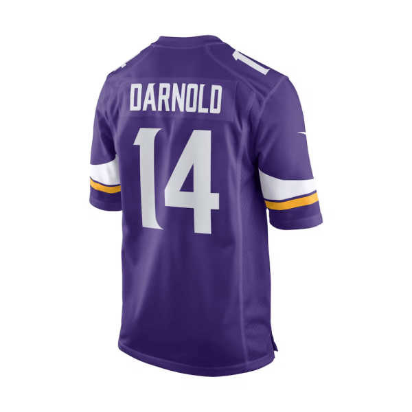 Sam Darnold 14 Baltimore Ravens 2025 Pro Bowl Patch Game Men Jersey - Purple - Image 3