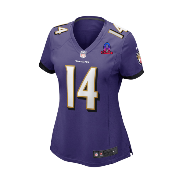 Kyle Hamilton 14 Baltimore Ravens 2025 Pro Bowl Patch Women Game Jersey - Purple - Image 3